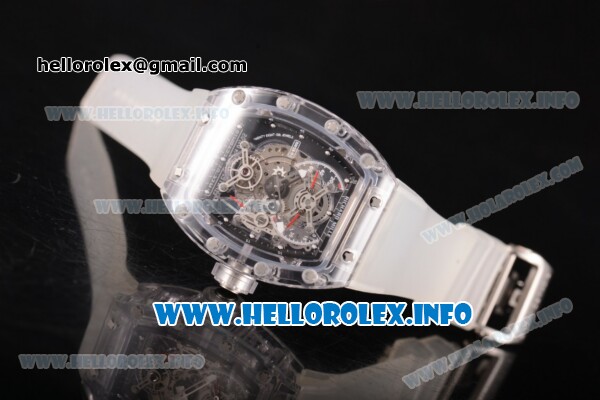 Richard Mille RM 56-01 Tourbillon Miyota 6T51 Manual Winding Sapphire Crystal Case with Skeleton Dial and Aerospace Nano Translucent Strap - Click Image to Close